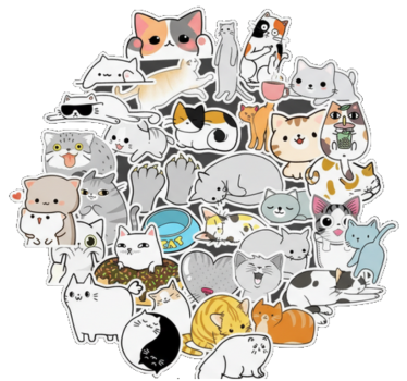 Laptop skin cute cat stickers - TenStickers