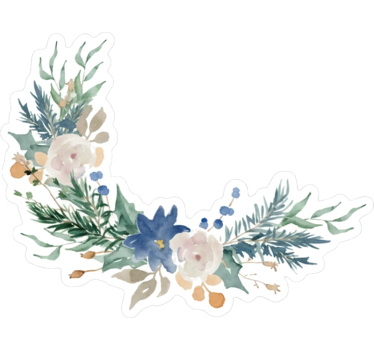 Laptop skin watercolor floral bouquet - TenStickers