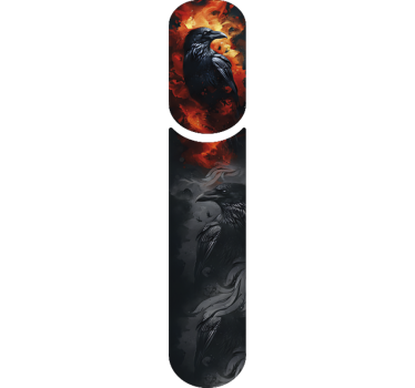 Bike sticker raven fire wrap - TenStickers