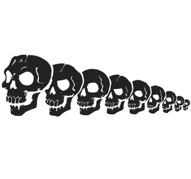 Bike sticker graffiti skull train - TenStickers