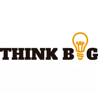Think Big Wall Text Sticker - TenStickers