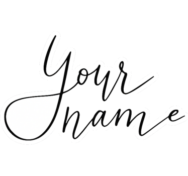 Wall sticker elegant font custom name - TenStickers