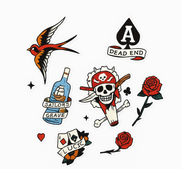 Motorbike sticker tattoo fuel tank - TenStickers