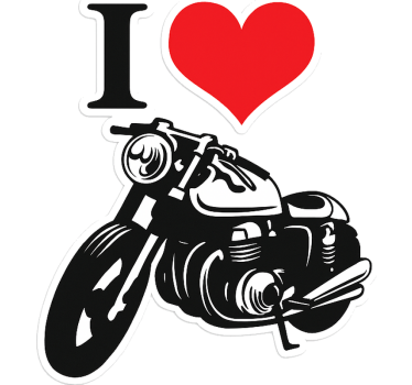 Motorbike sticker i love motorbikes - TenStickers