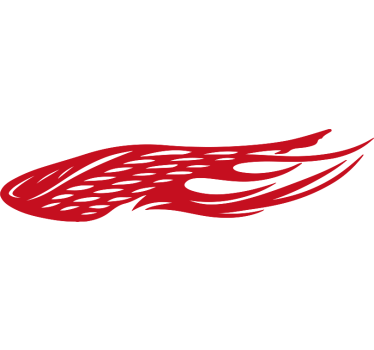 Motorbike sticker blazing wing stroke - TenStickers