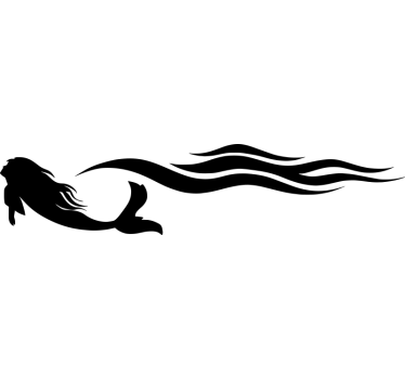 Caravan decal mermaid wave - TenStickers