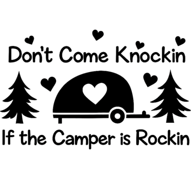 Funny "don't come knockin" caravan sticker - TenStickers