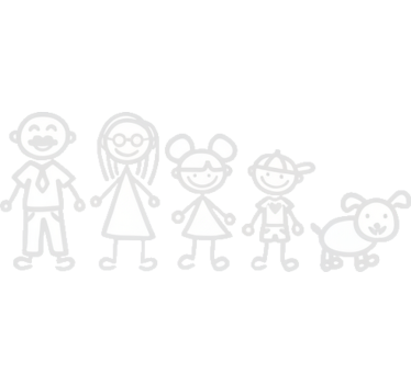 Happy heart family car sticker - TenStickers