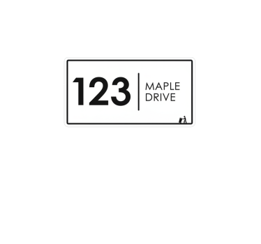 Wheelie bin stickers with modern minimalist address design - TenStickers