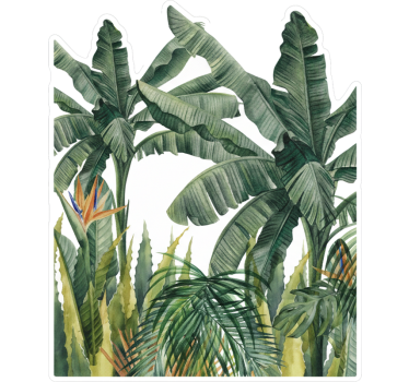 Illustration wall sticker graceful tropical trees - TenStickers