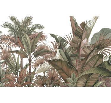 Elegant tropical trees window sticker - TenStickers