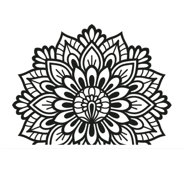 Caravan decal lotus style mandala design - TenStickers