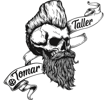 Caravan decal gritty man skull - TenStickers
