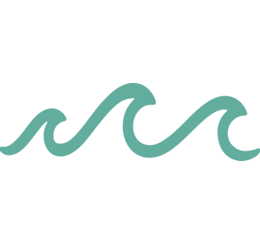 Caravan decal minimalist sea wave design - TenStickers