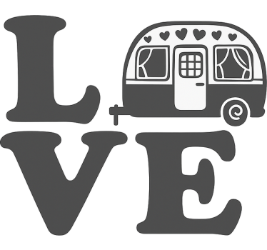 Caravan decal sweetheart travel love - TenStickers