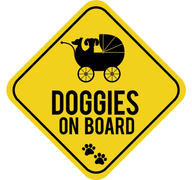 Pet sign design baby on board car sticker - TenStickers