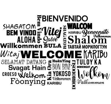Multilingual Languages Living Room Wall Decor - TenStickers