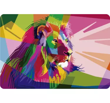 Tiger Kaleidoscope Laptop Sticker - TenStickers