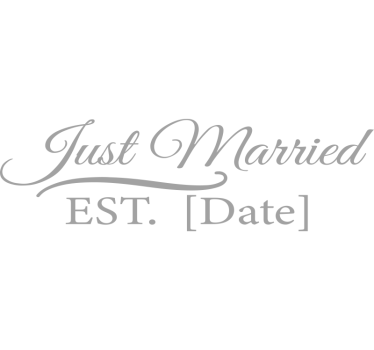 Car sticker just married decal - TenStickers