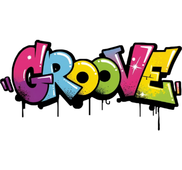 Stylized funky graffiti car sticker - TenStickers