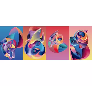 Animal alebrijes border sticker - TenStickers