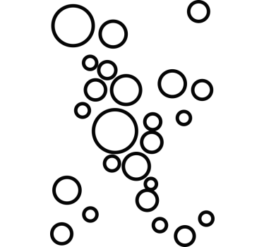 Shower screen sticker abstract floating orbs - TenStickers