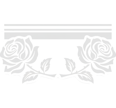 Shower screen sticker with symmetrical rose design - TenStickers