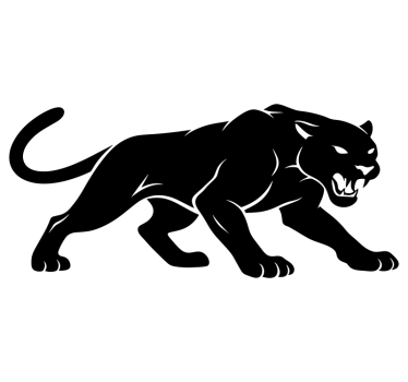 Car sticker sharp-toothed black panther - TenStickers