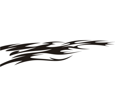 Car sticker monocolour flame racing strip - TenStickers