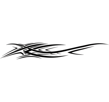 Sharp dynamic wave car sticker - TenStickers