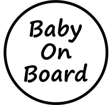 Car sticker simplistic "baby on board" - TenStickers