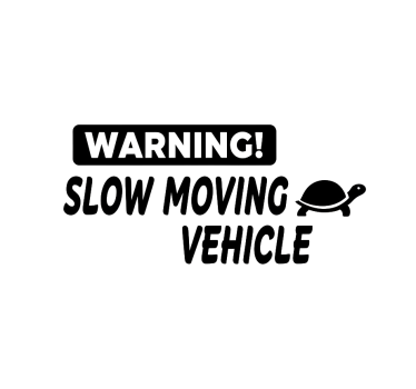 Car sticker warning slow moving vehicle - TenStickers