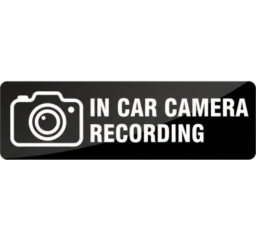 Car sticker for in-car camera recording - TenStickers