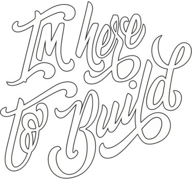 Car sticker i'm here to build - TenStickers