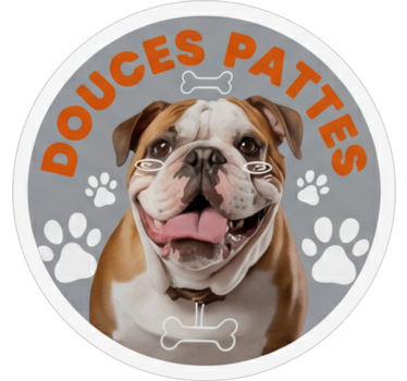 Car sticker sweet paws english bulldog - TenStickers