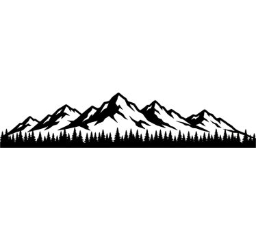 Caravan decal adventurous mountain design - TenStickers