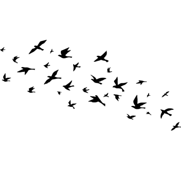 Caravan decal soaring birds flock - TenStickers