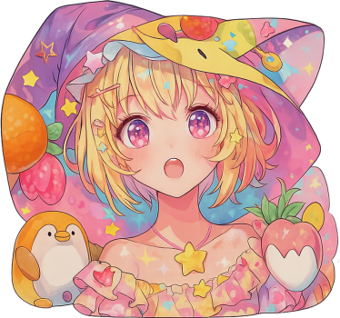 Bright eyed pink anime laptop sticker - TenStickers