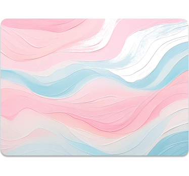 Laptop sticker calm pink blue wave design - TenStickers