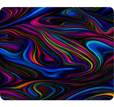 Laptop sticker multicolour black chrome effect - TenStickers