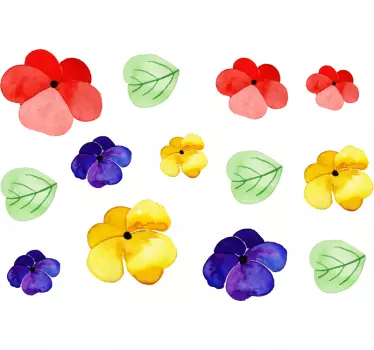 Colorful flowers Bike Decal - TenStickers