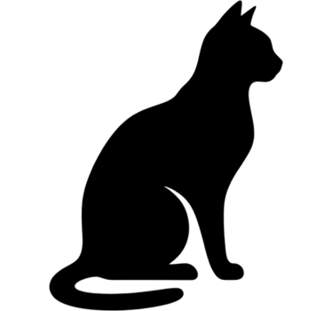 Car sticker sitting cat outline - TenStickers