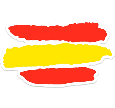 Car sticker spain flag brushstroke design - TenStickers