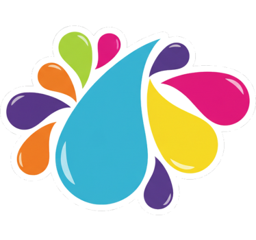 Car sticker colourful paint droplet - TenStickers