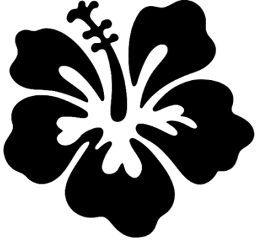 Car sticker exotic island flower design - TenStickers