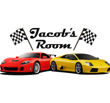 Car sticker custom checkered sports car sticker - TenStickers