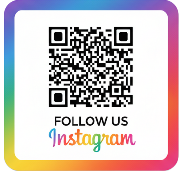 Internet sticker instagram rainbow border qr - TenStickers