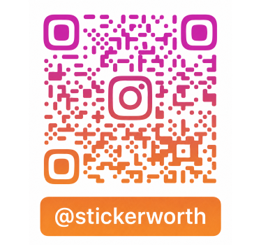 Internet sticker vibrant sunset instagram qr - TenStickers