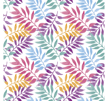 Watercolored Leafs vinyl sheet - TenStickers