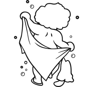 Wall decal for bathroom dry off gently - TenStickers
